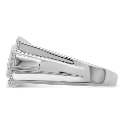 Men's Sterling Silver 0.09 ct tw Diamond DAD Ring – view 4