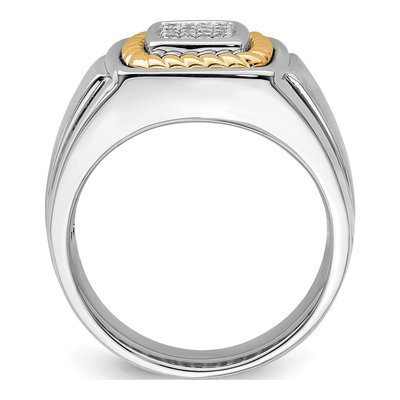 Men's Sterling Silver 1/15 ct tw Diamond Ring – view 3