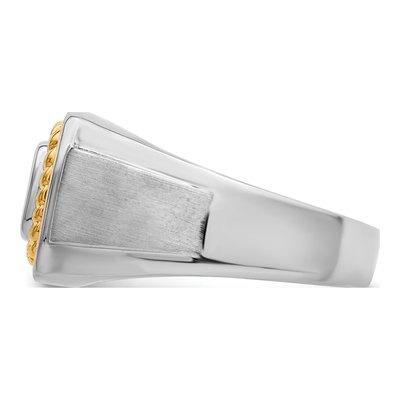 Men's Sterling Silver 1/15 ct tw Diamond Ring – view 4