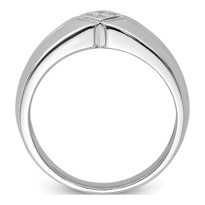 Men's Sterling Silver Diamond Cluster Ring – view 3