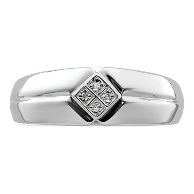 Men's Sterling Silver Diamond Cluster Ring – view 6