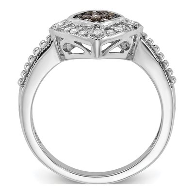 Sterling Silver 1/4 ct tw Diamond Clear Ring – view 2