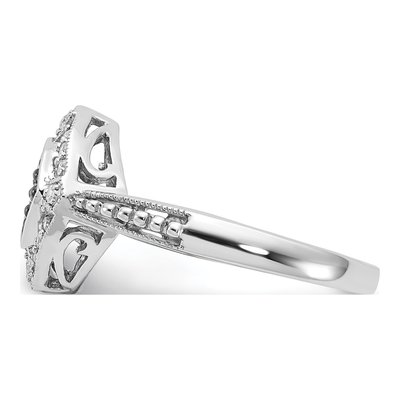 Sterling Silver 1/4 ct tw Diamond Clear Ring – view 3