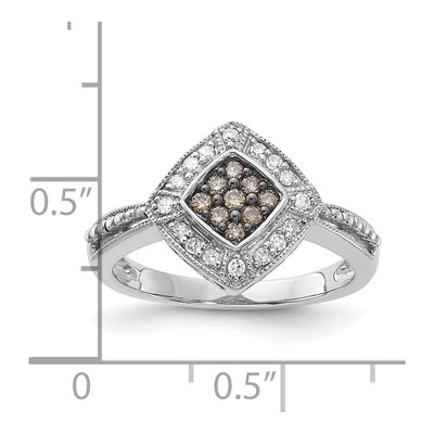 Sterling Silver 1/4 ct tw Diamond Clear Ring – view 5