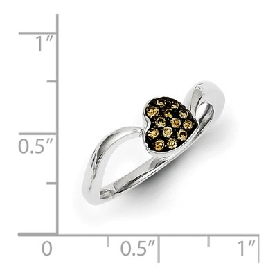 Sterling Silver 0.16 ct tw Diamond Heart Ring – view 5