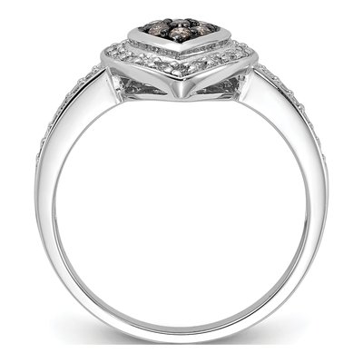 Sterling Silver 1/4 ct tw Diamond Heart Ring – view 2