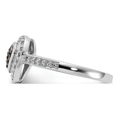 Sterling Silver 1/4 ct tw Diamond Heart Ring – view 3