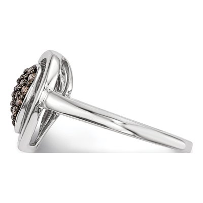 Sterling Silver 1/4 ct tw Diamond Heart Ring – view 3