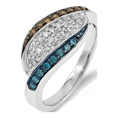 Sterling Silver 1/3 ct tw Diamond Ring – view 8