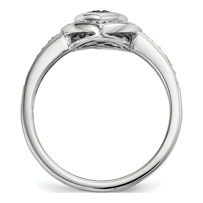 Sterling Silver 1/4 ct tw Diamond Heart Ring – view 2