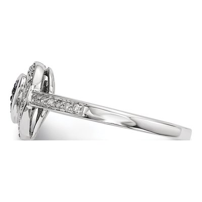 Sterling Silver 1/4 ct tw Diamond Heart Ring – view 3