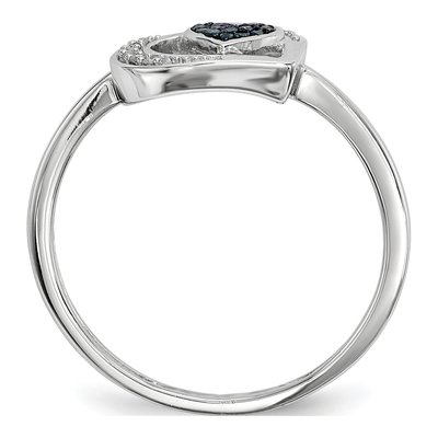 Sterling Silver 1/15 ct tw Diamond Heart Ring – view 2