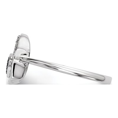 Sterling Silver 1/15 ct tw Diamond Heart Ring – view 3