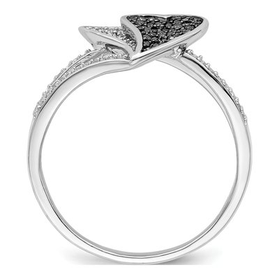 Sterling Silver 1/3 ct tw Diamond Heart Ring – view 3