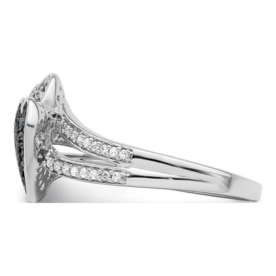 Sterling Silver 1/3 ct tw Diamond Heart Ring – view 4