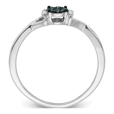 Sterling Silver 1/7 ct tw Diamond Ring – view 3