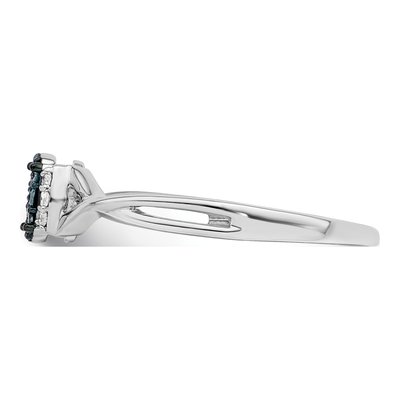 Sterling Silver 1/7 ct tw Diamond Ring – view 4