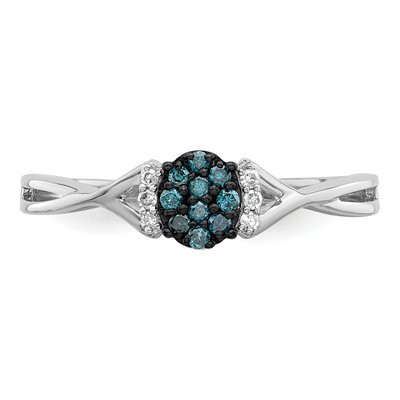 Sterling Silver 1/7 ct tw Diamond Ring – view 5