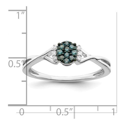 Sterling Silver 1/7 ct tw Diamond Ring – view 6