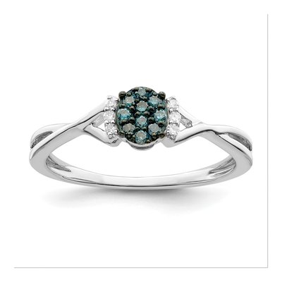 Sterling Silver 1/7 ct tw Diamond Ring