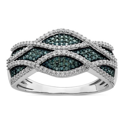 Sterling Silver 0.4 ct tw Diamond Ring
