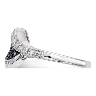 Sterling Silver 1/5 ct tw Diamond Marquise Ring – view 3