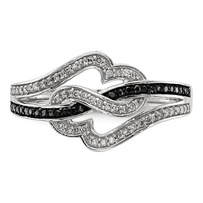 Sterling Silver 1/4 ct tw Diamond Ring – view 4