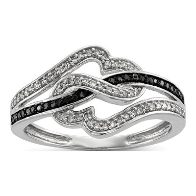 Sterling Silver 1/4 ct tw Diamond Ring
