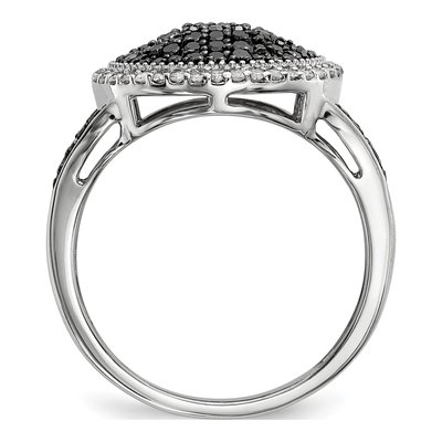 Sterling Silver 0.64 ct tw Diamond Round Ring – view 3