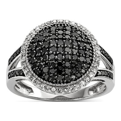 Sterling Silver 0.64 ct tw Diamond Round Ring