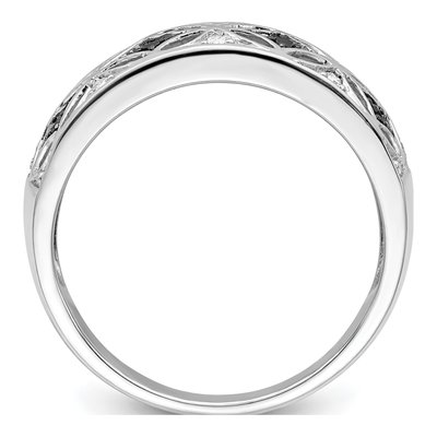 Sterling Silver 1/8 ct tw Diamond Ring – view 3