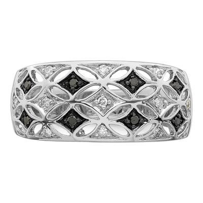 Sterling Silver 1/8 ct tw Diamond Ring – view 5