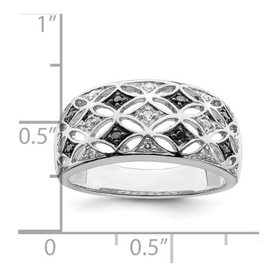 Sterling Silver 1/8 ct tw Diamond Ring – view 6