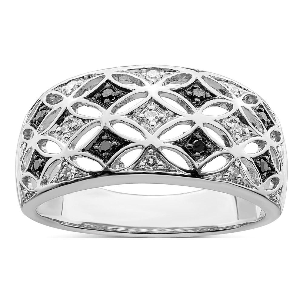 Sterling Silver 1/8 ct tw Diamond Ring