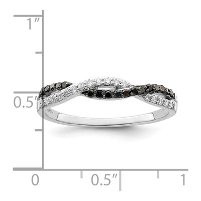 Sterling Silver 1/5 ct tw Diamond Criss Cross Ring – view 6