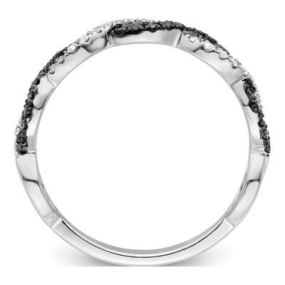 Sterling Silver 0.3 ct tw Diamond Criss Cross Ring – view 3