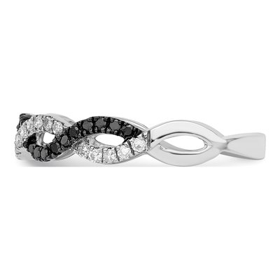 Sterling Silver 0.3 ct tw Diamond Criss Cross Ring – view 4