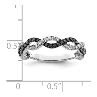 Sterling Silver 0.3 ct tw Diamond Criss Cross Ring – view 6