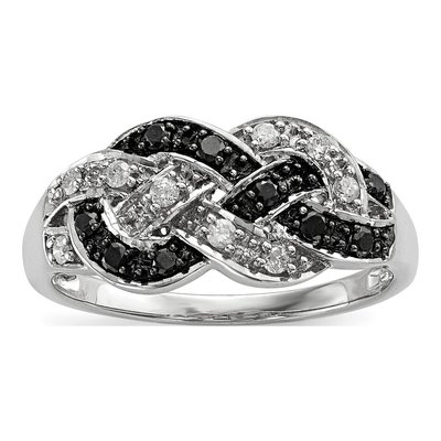Sterling Silver 0.19 ct tw Diamond Ring