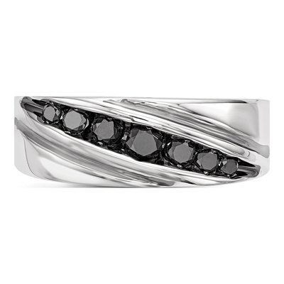 Men's Sterling Silver 1/2 ct tw Diamond Ring – view 5