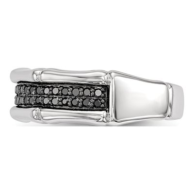 Men's Sterling Silver 0.4 ct tw Diamond Ring – view 4