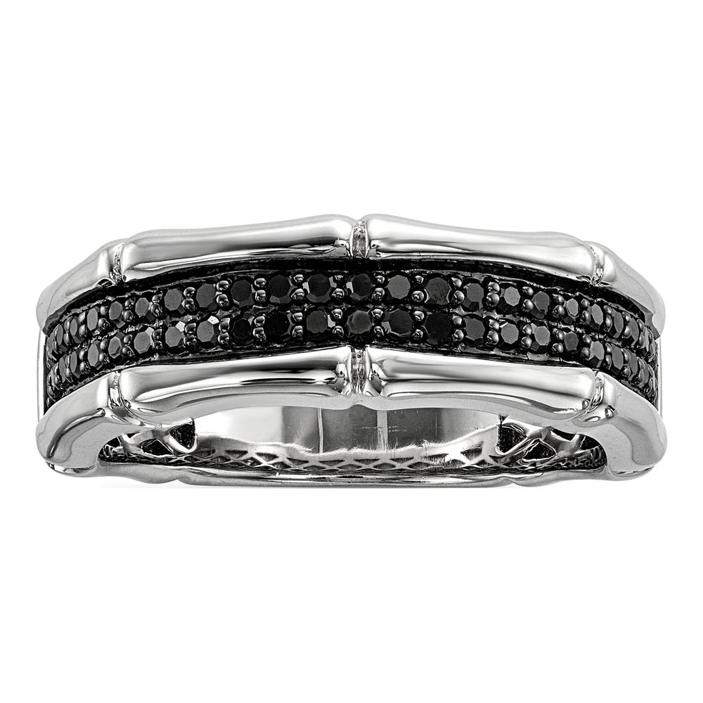 Men's Sterling Silver 0.4 ct tw Diamond Ring