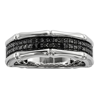 Men's Sterling Silver 0.4 ct tw Diamond Ring