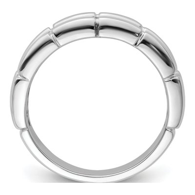 Men's Sterling Silver 1/7 ct tw Diamond Ring – view 3