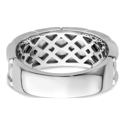 Men's Sterling Silver 1/7 ct tw Diamond Ring – view 6