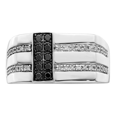 Men's Sterling Silver 0.52 ct tw Diamond Ring – view 5