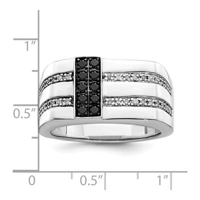 Men's Sterling Silver 0.52 ct tw Diamond Ring – view 6