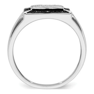 Men's Sterling Silver 1/4 ct tw Diamond Ring – view 2