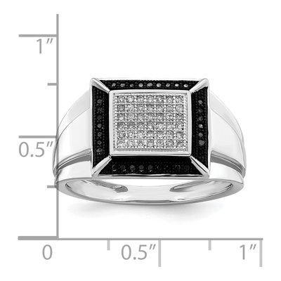 Men's Sterling Silver 1/4 ct tw Diamond Ring – view 4
