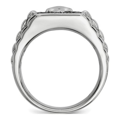 Men's Sterling Silver 0.19 ct tw Diamond Skull Ring – view 3